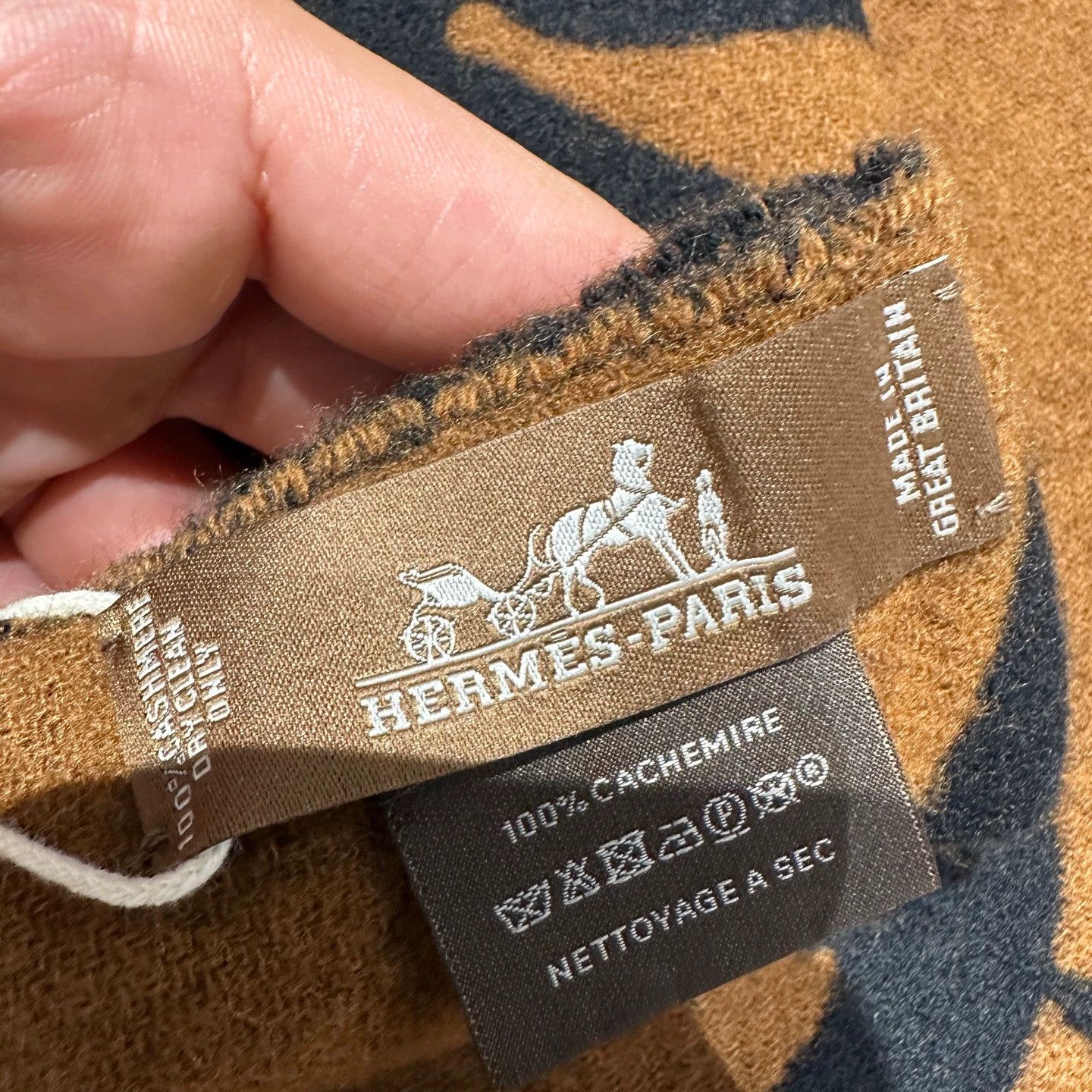Hermes Hermès apr241 Horse 2-sided Tassel Cashmere Scarf 30x140cm Size ONE SIZE - 3 Thumbnail