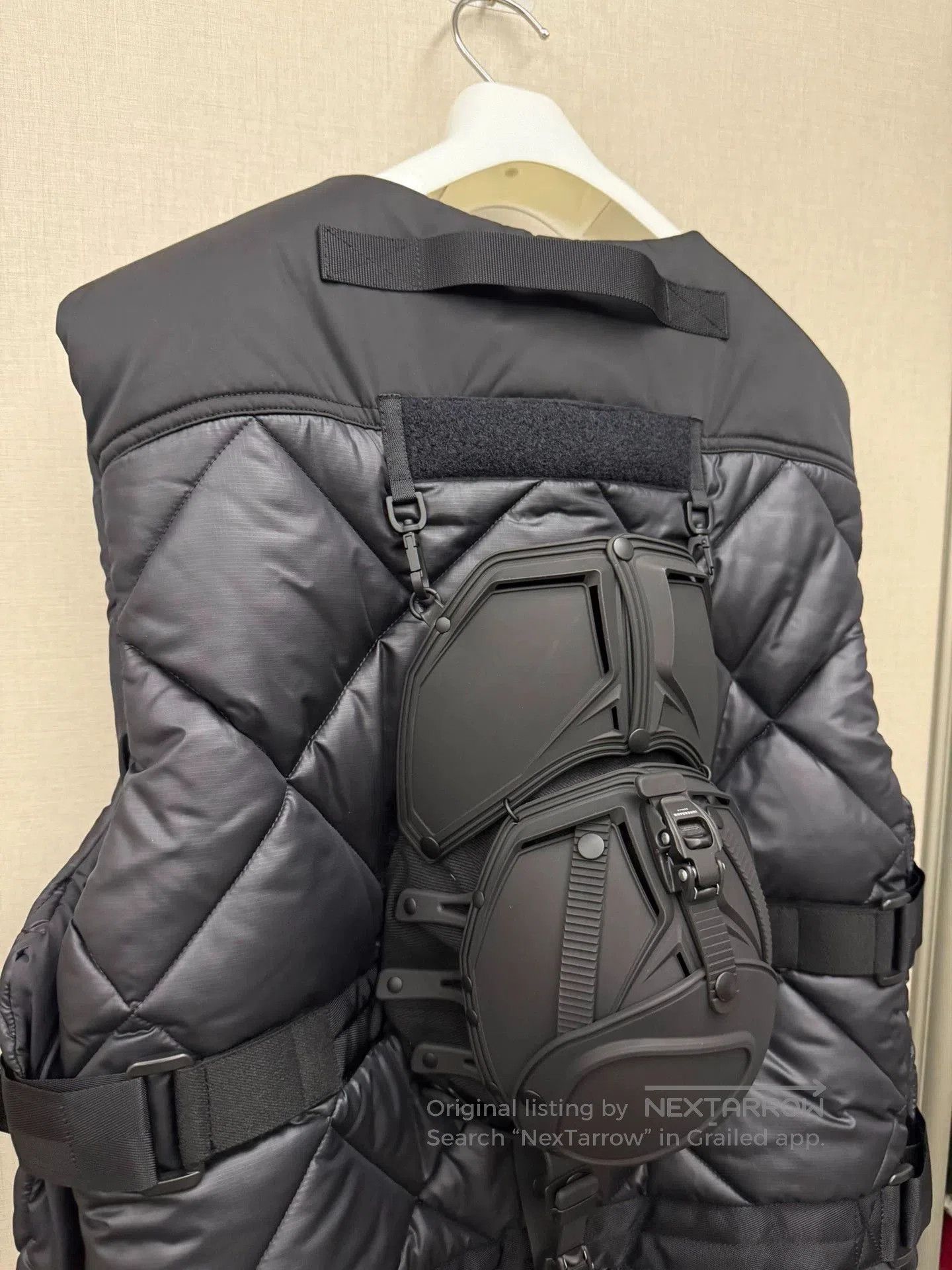 Junya Watanabe Black Quilted Vest with Utility Buckle Detail. Size US XL / EU 56 / 4 - 4 Thumbnail