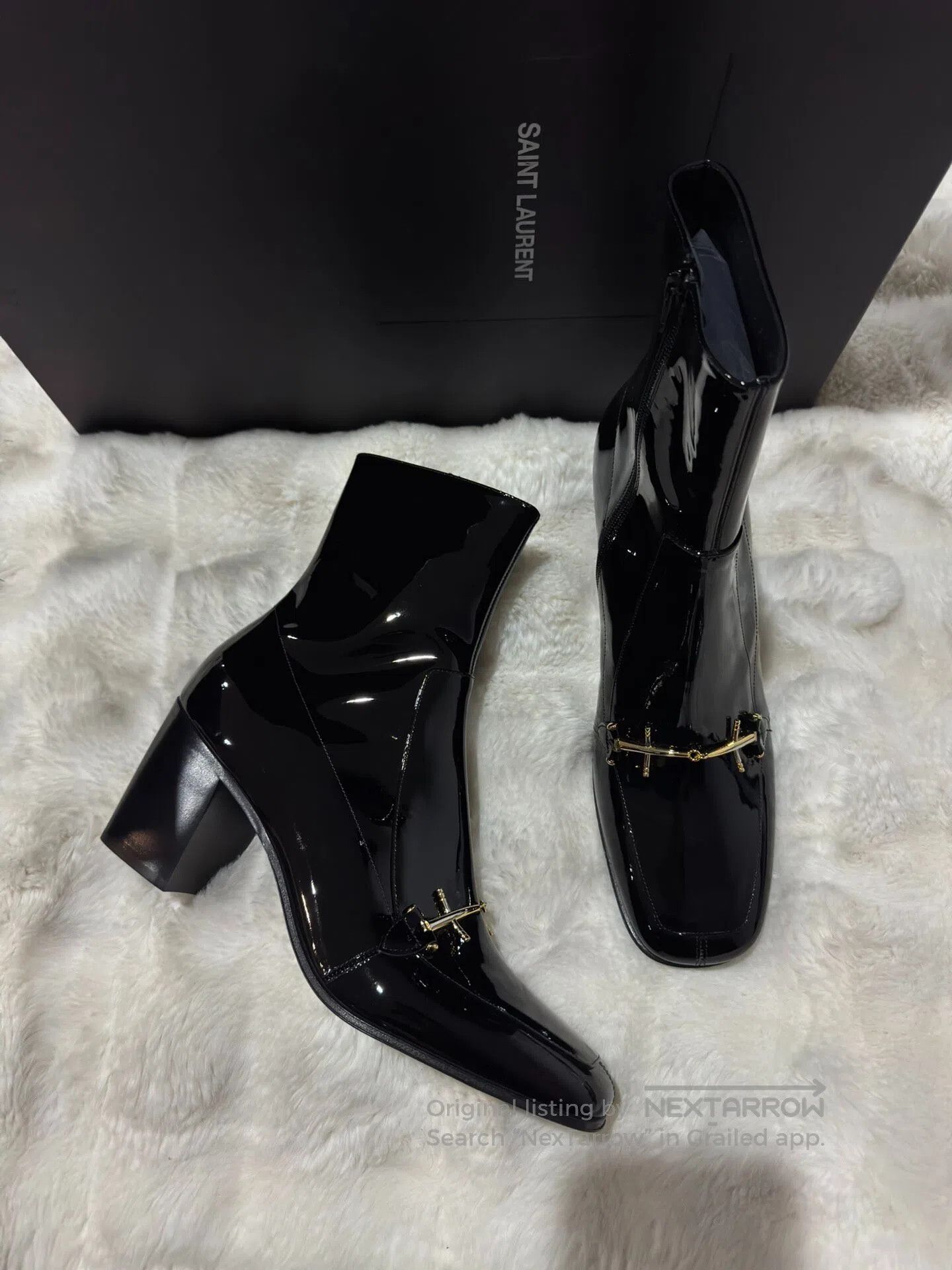 Saint Laurent Paris Saint Laurent Paris Black and Gold Men's Boots| Size US 10 / EU 43 - 1 Thumbnail
