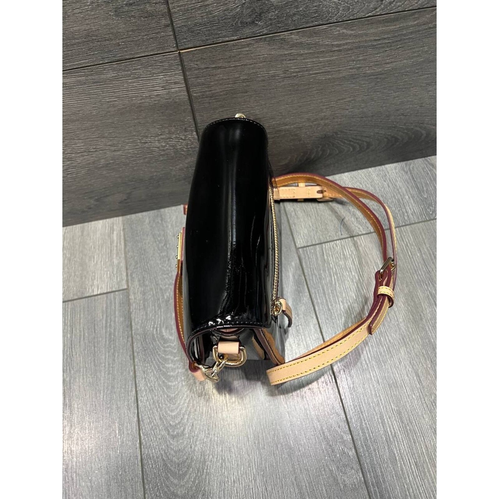 Dooney & Bourke Dooney & Bourke Patent Leather Saddle Bag Black, bag A667762 Size ONE SIZE - 8 Thumbnail