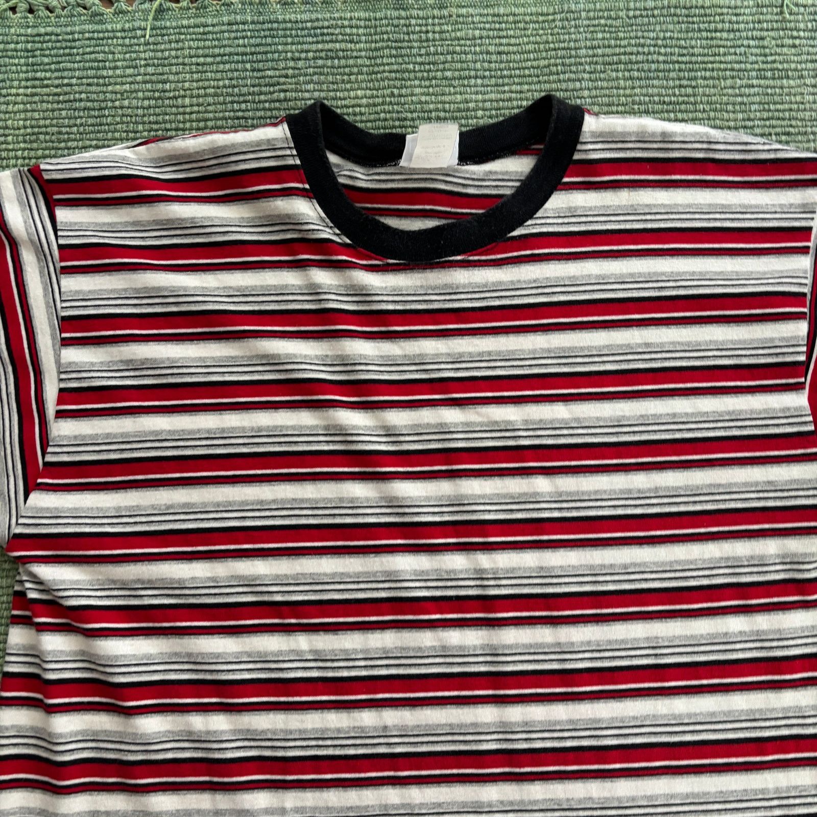 Vintage Vintage 90s Basic Editions Striped Cotton Tee Shirt Sz XL Size US XL / EU 56 / 4 - 2 Thumbnail