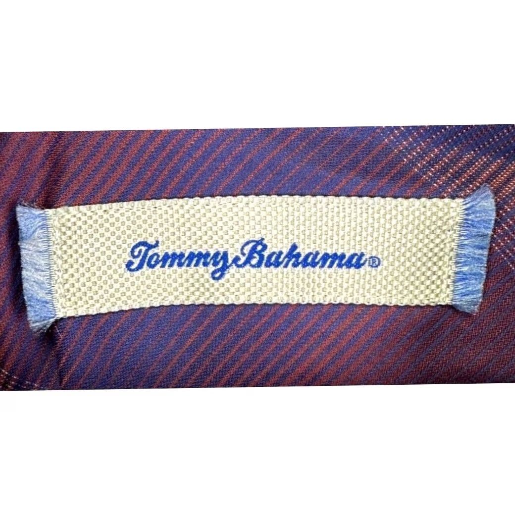 Tommy Bahama Tommy Bahama Shirt Adult Medium Red Blue Ombre Silk Blend Button Up Mens Size US M / EU 48-50 / 2 - 4 Thumbnail