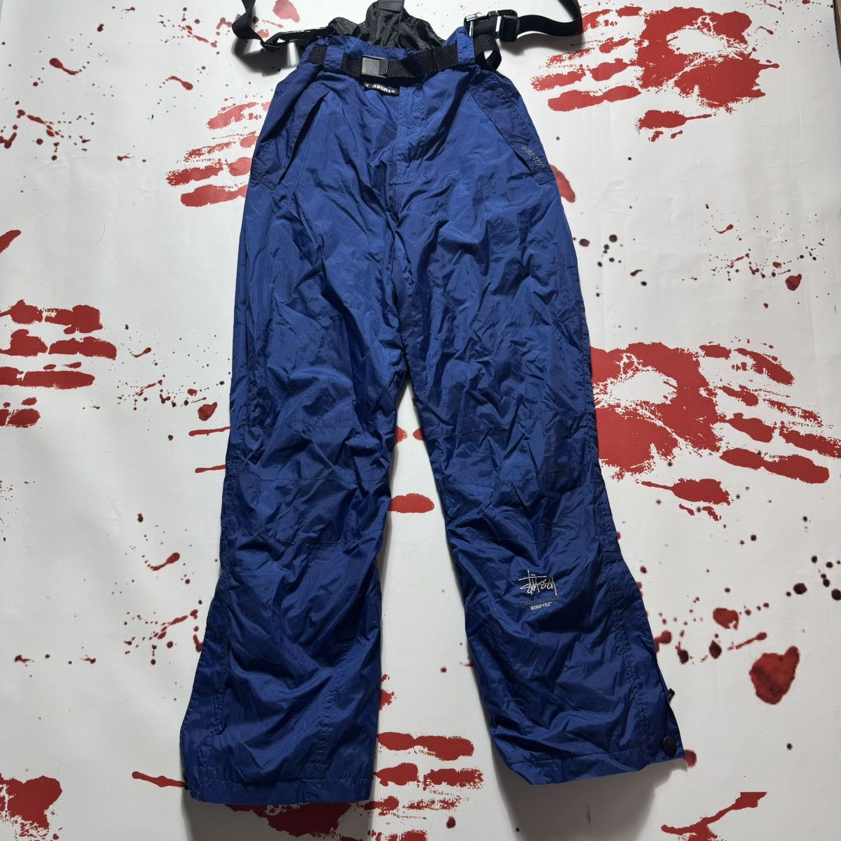 vintage 90s stussy ski pants goretex