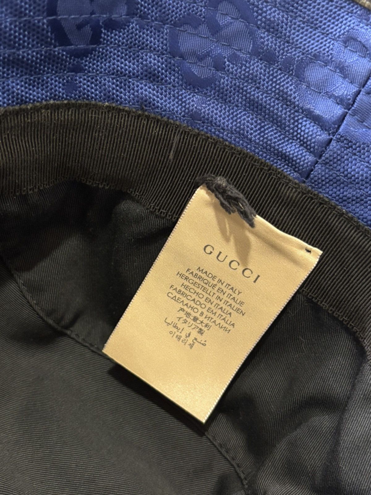 Gucci Gucci GG Monogram Bucket Hat Blue Size ONE SIZE - 6 Thumbnail