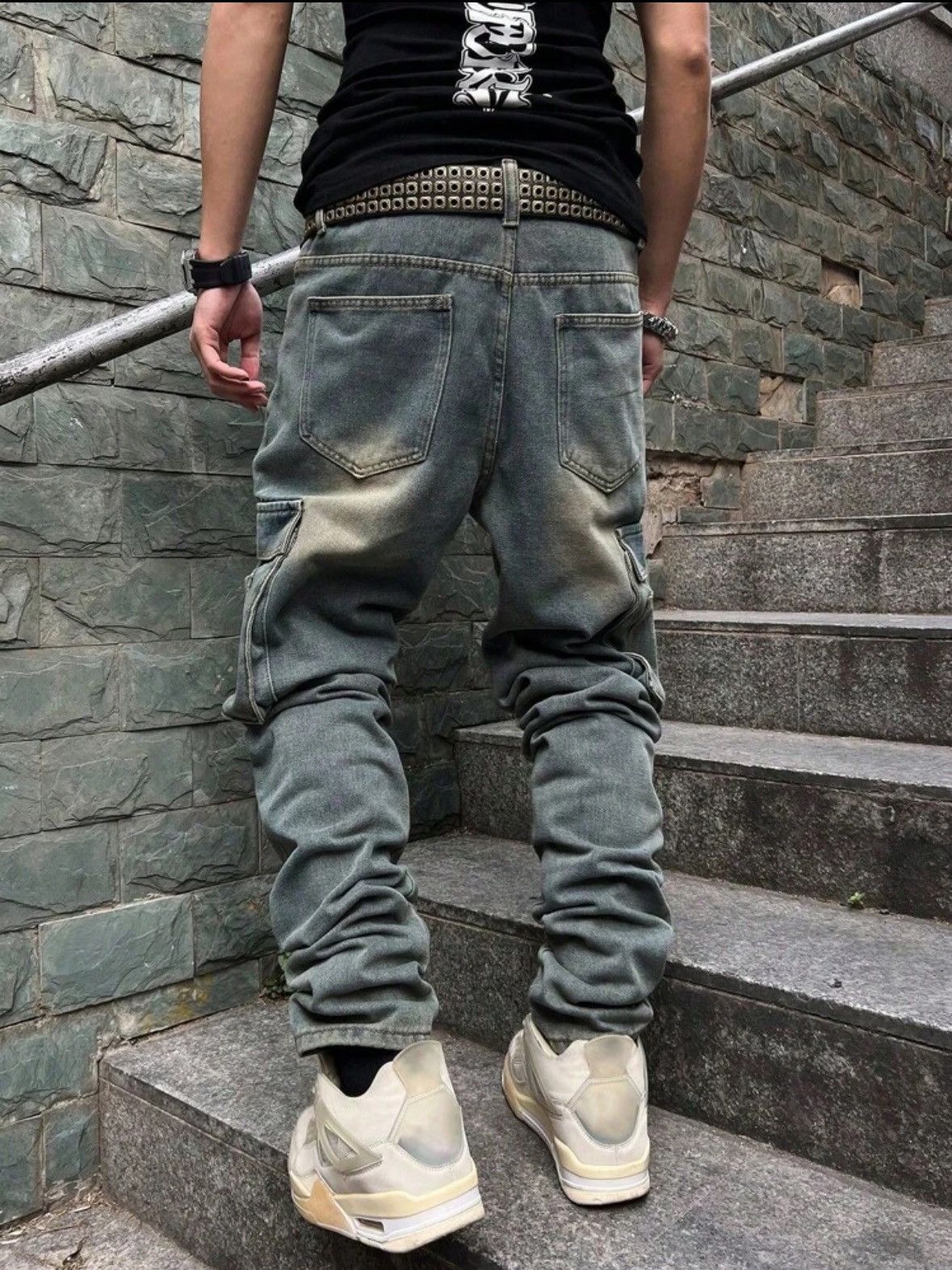Other × Vintage Heavyweight Street Cargo Jeans Size US 40 / EU 56 - 2 Thumbnail