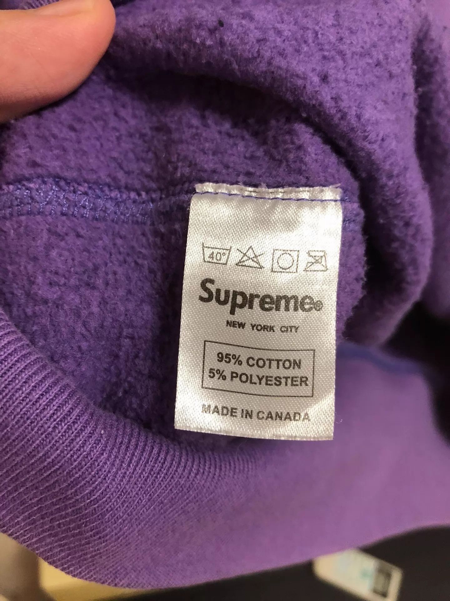 Supreme Supreme teal/purple box logo crewneck L stained Size US L / EU 52-54 / 3 - 7 Thumbnail