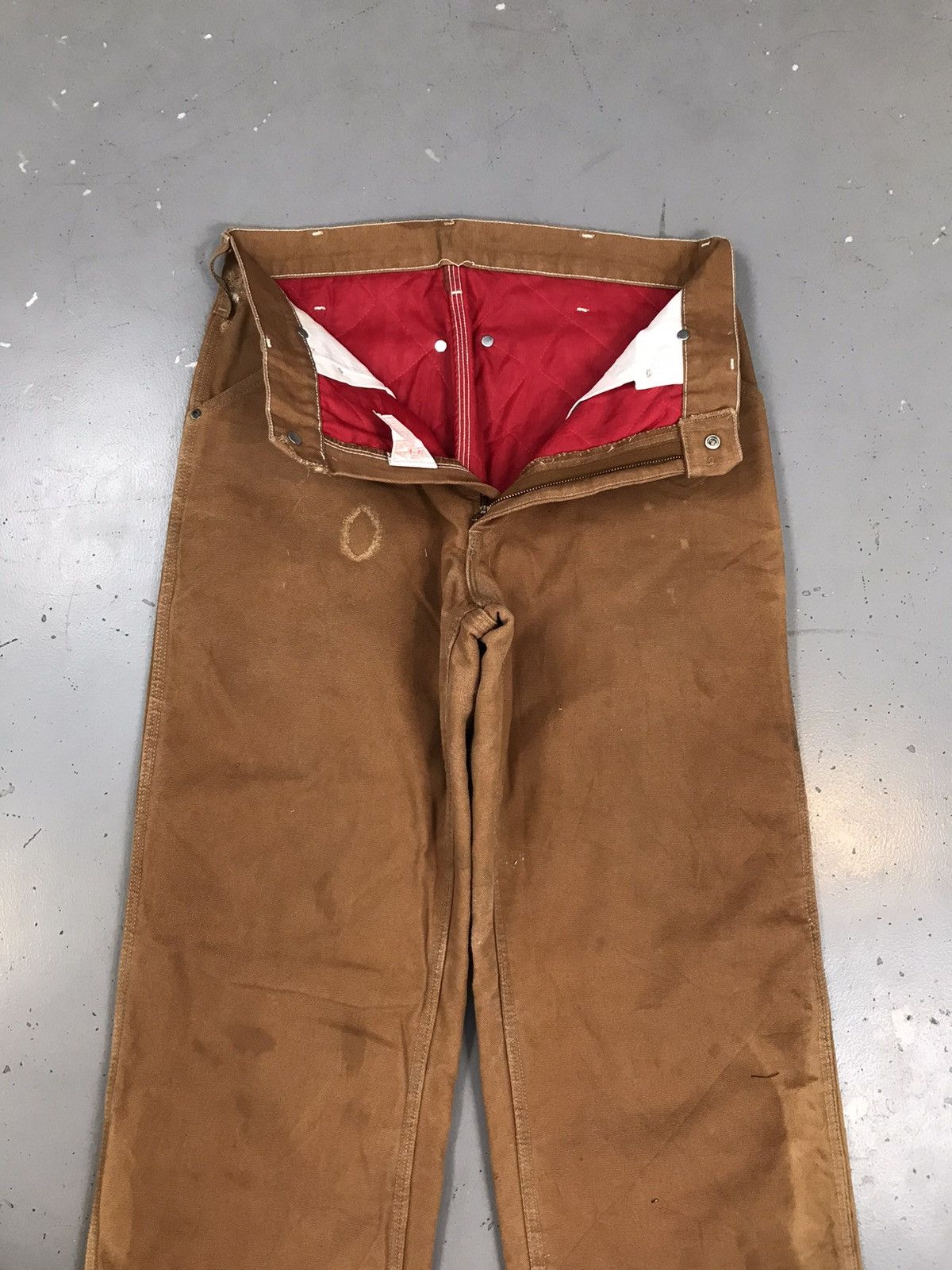Carhartt × Vintage 90s Vintage Carhartt 62WQ blanket line carpenter denim Size US 30 / EU 46 - 4 Thumbnail