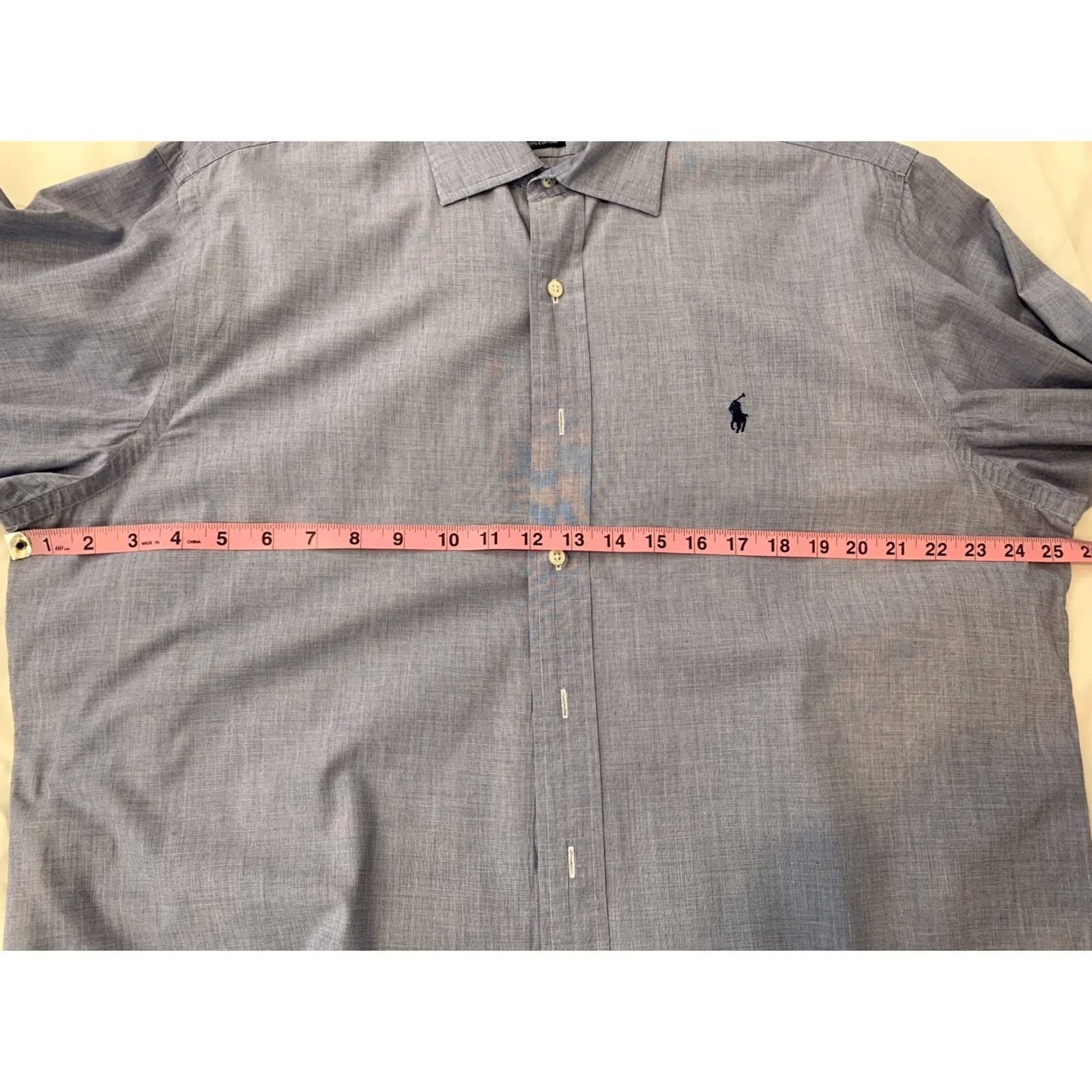 Polo Ralph Lauren Polo Ralph Lauren PHILIP Long Sleeve Button Front Shirt Blue 17 34/35 Dress Shirt Men Size US XL / EU 56 / 4 - 4 Thumbnail