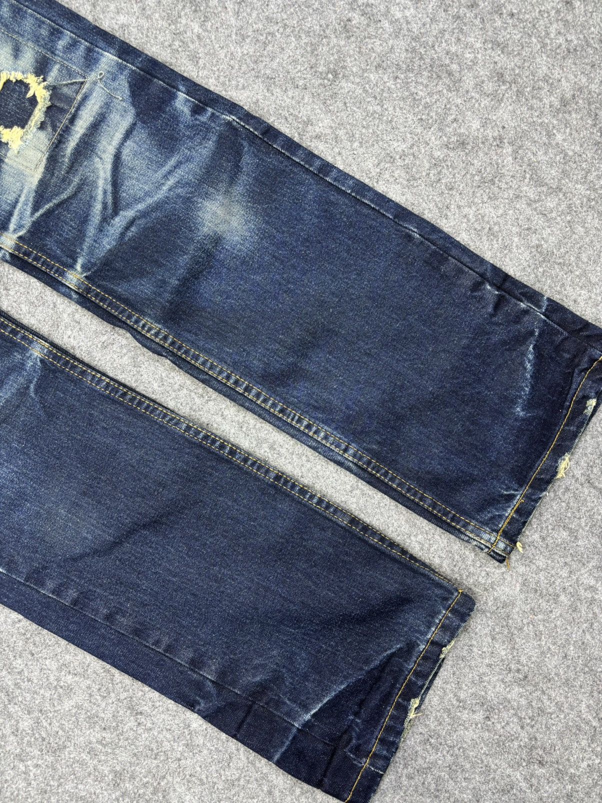 Designer Insane🔥DIVINER Slash Fades Patchwork Distressed Denim F720 Size US 30 / EU 46 - 11 Thumbnail