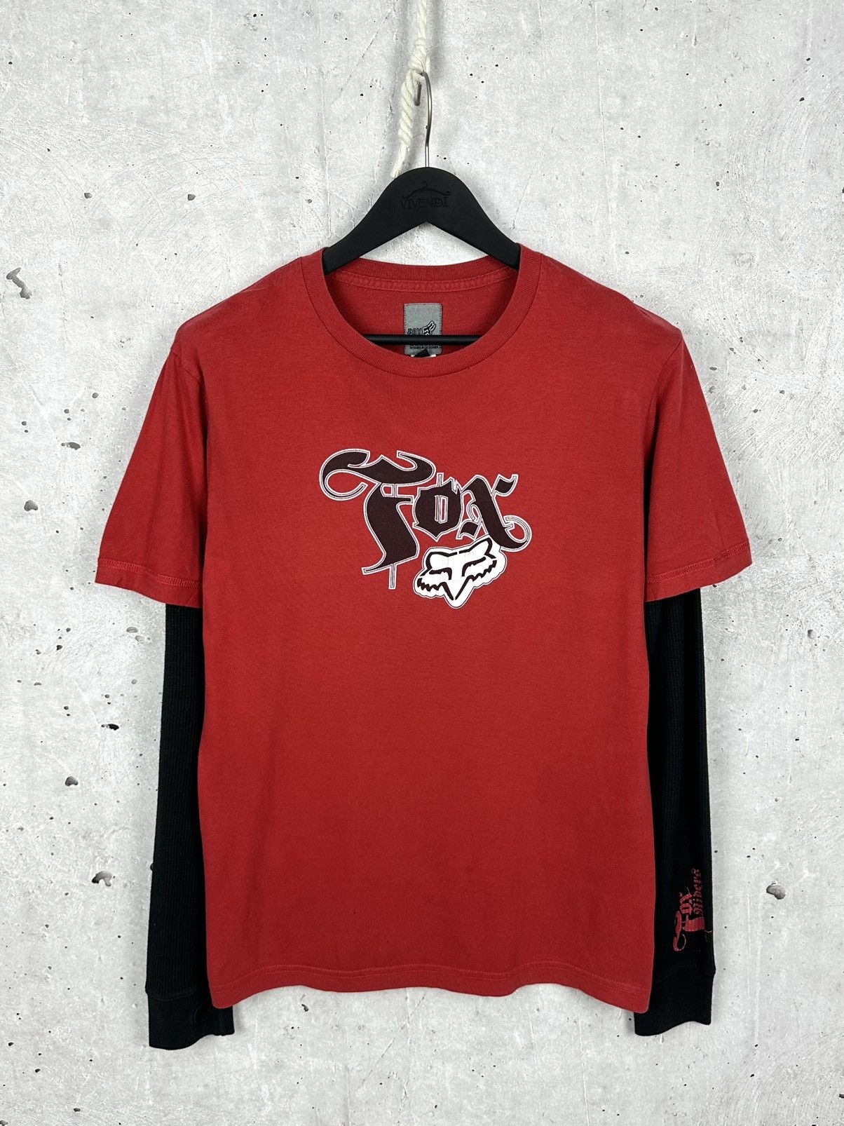 Fox Racing Y2K Vintage Fox Red Printed Long Sleeve Size US M / EU 48-50 / 2 - 1 Thumbnail