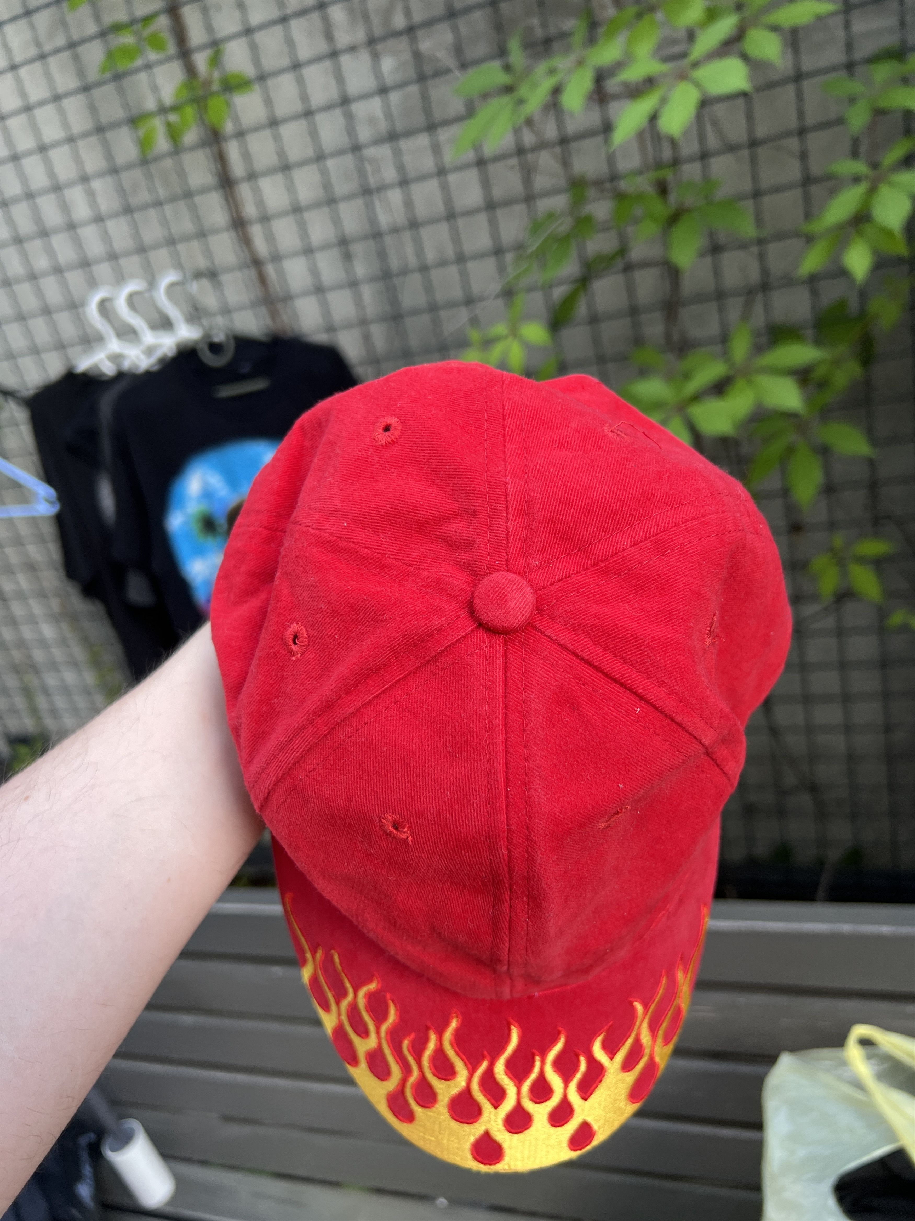 Vintage Vintage Flame Logo Red Cap Size ONE SIZE - 9 Thumbnail