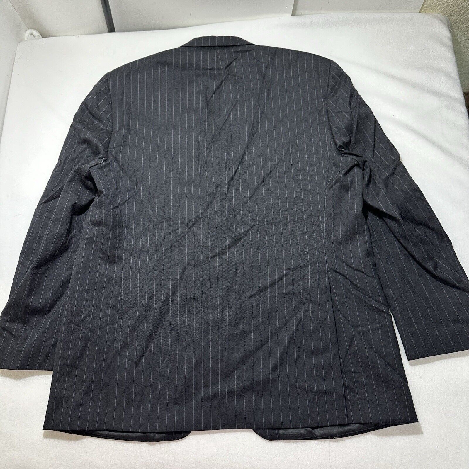 Chaps Chaps Suit Jacket Men's 46LWool Black Pinstripe Sport Coat Size 46L - 14 Thumbnail