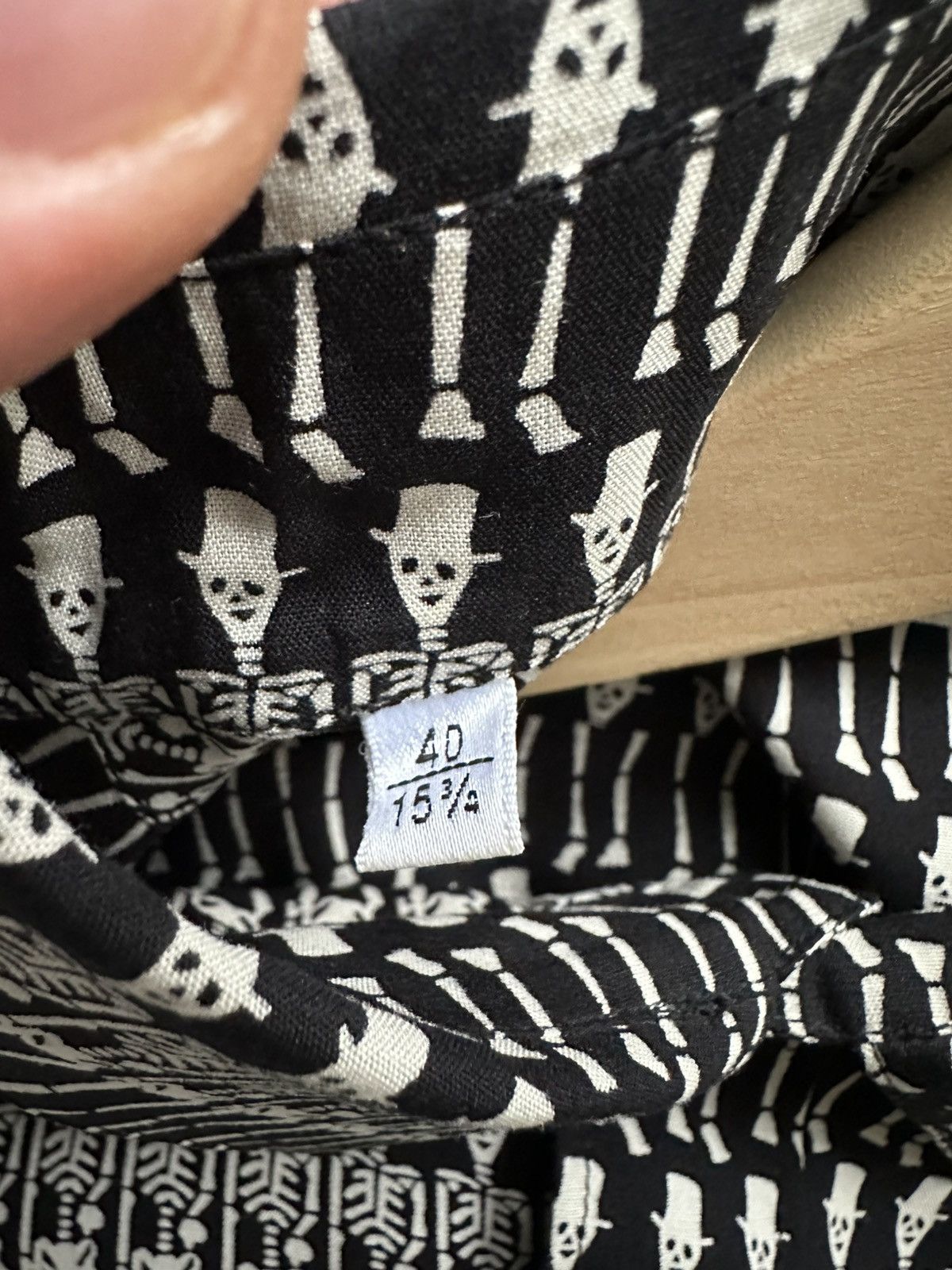 Saint Laurent Paris Saint Laurent Yves Collar Shirt Skelleton Printed Size 40 Size US M / EU 48-50 / 2 - 4 Thumbnail