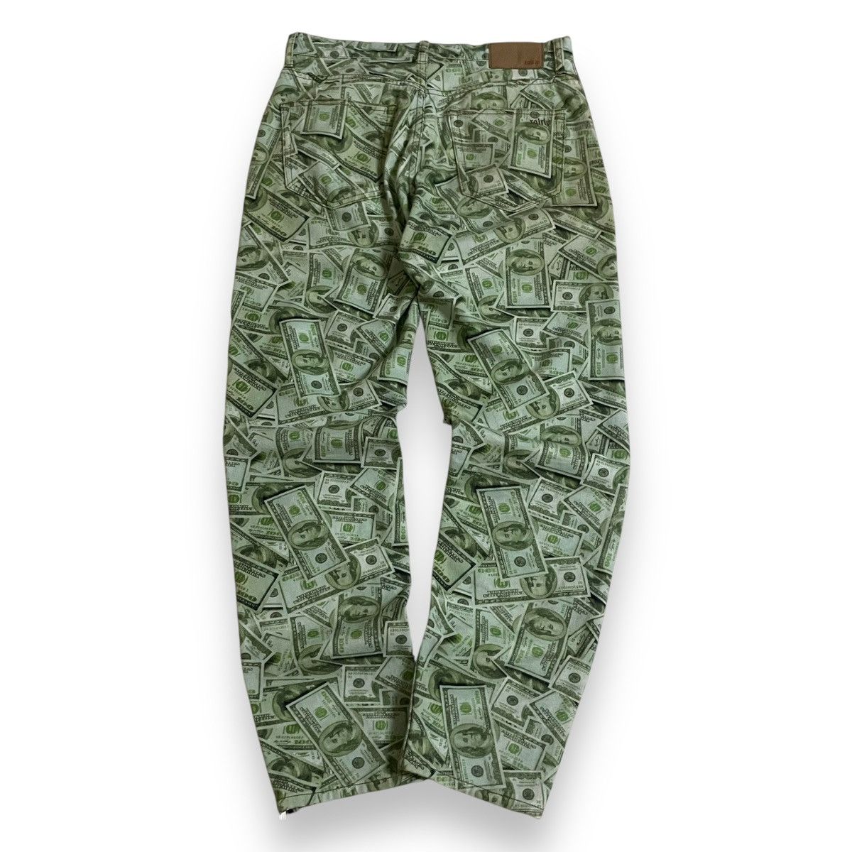 Hysteric Glamour X-girl × YURINO Side FULL ZIP PANTS in green with a money Size US 30 / EU 46 - 12 Thumbnail