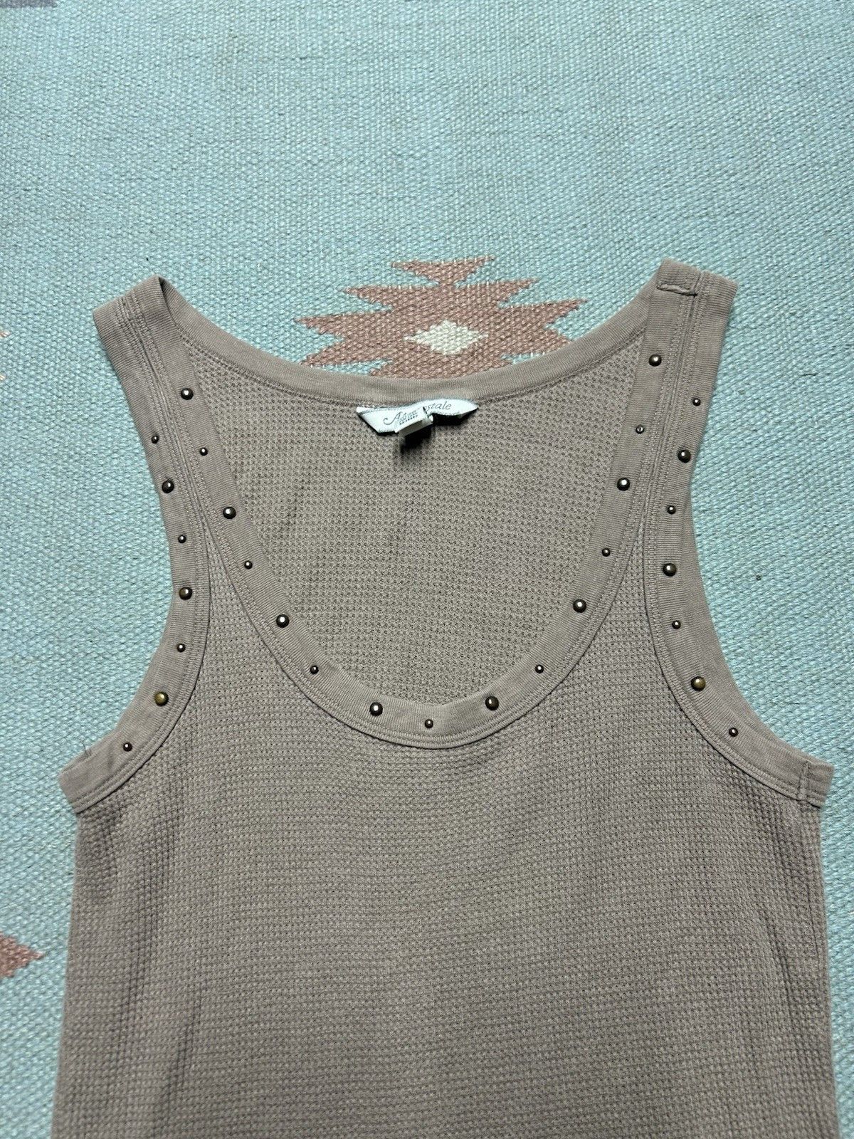 Aeropostale Aeropostale waffle knit tank top shirt y2k studded babydol L Size L / US 10 / IT 46 - 3 Thumbnail