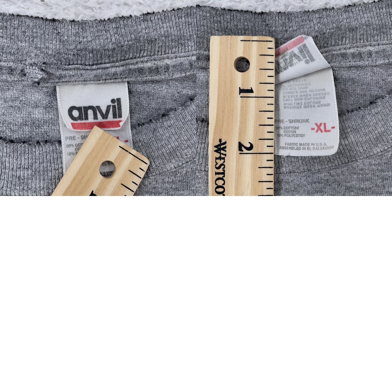 Anvil VINTAGE Toms River New Jersey South Weight Training Shirt XL Heather Gray Tee Gym Mens Size US XL / EU 56 / 4 - 8 Thumbnail