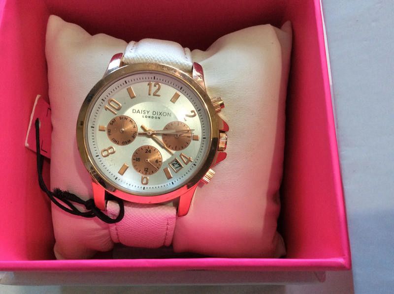 Designer Daisy Dixon Ladies white dial leather strap watch Size ONE SIZE - 6 Thumbnail