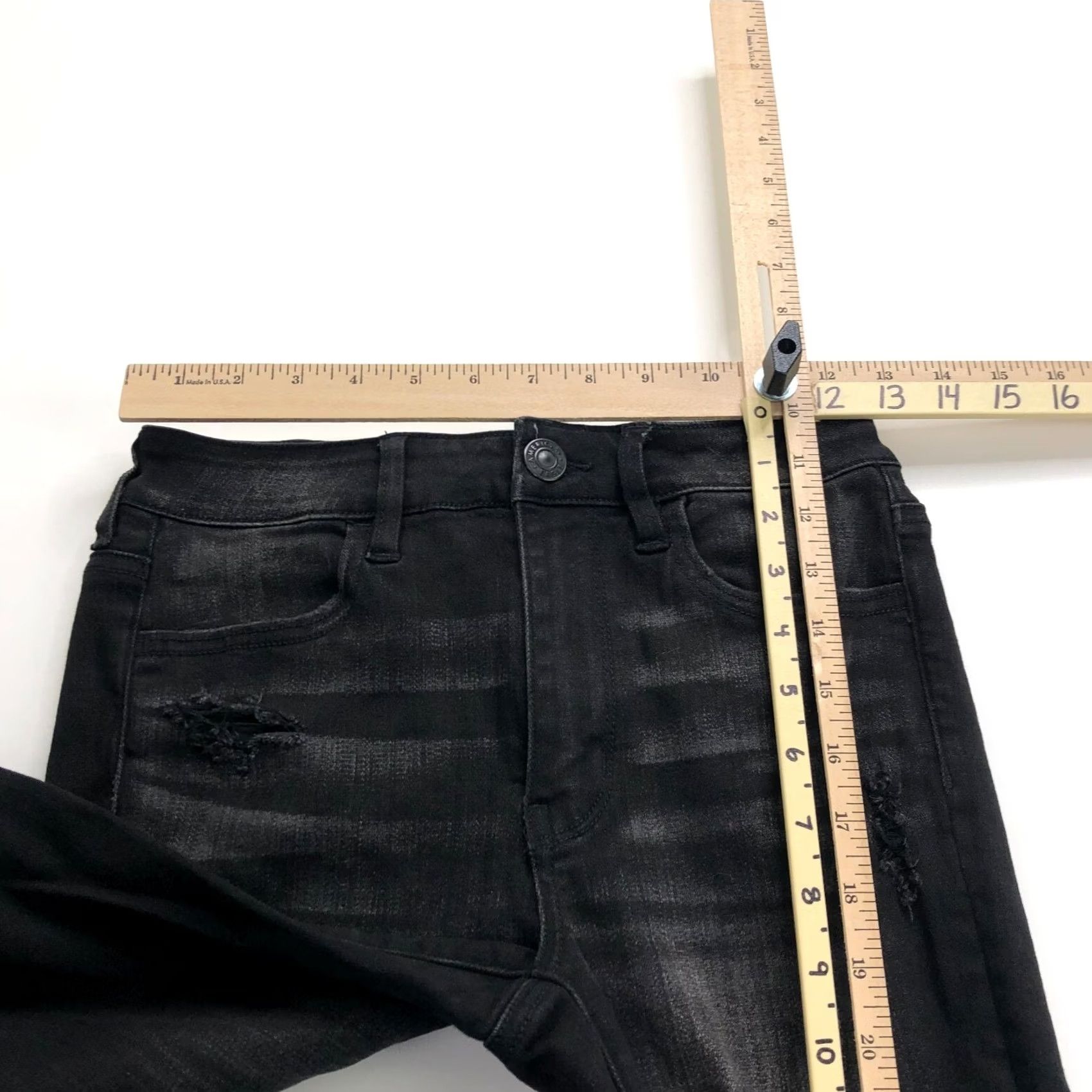 American Eagle Outfitters American Eagle Outfitters Jeans Hi Rise Jegging Black 2 25W 29L Denim Tapered 5-Pocket Womens Small Bootcut (if applicable) Size 26" / US 2 / IT 38 - 7 Thumbnail