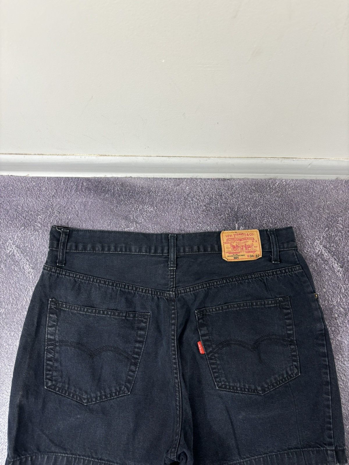 Levi's Vintage Levi’s 501 Y2K Hype Black Denim Shorts Jorts Size US 36 / EU 52 - 5 Thumbnail