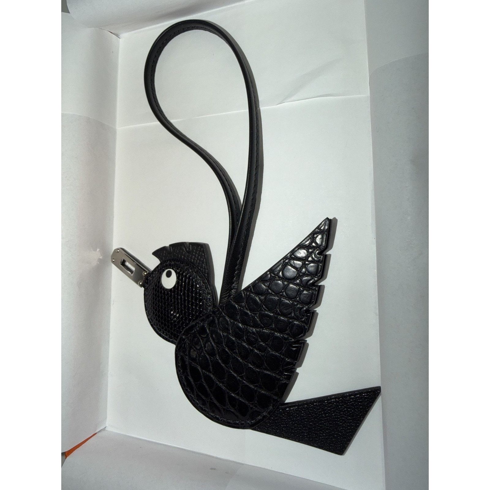 Hermes Hermes Birdy Birdie Black Alligator Lizard Chevre Bag Charm Size ONE SIZE - 17 Thumbnail