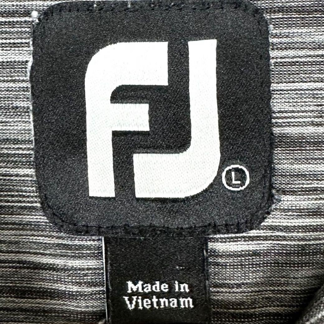 Footjoy VINTAGE FootJoy FJ Polo Shirt Mens Large Grey Black Heather Athletic Stretch Rugby Size US L / EU 52-54 / 3 - 4 Thumbnail