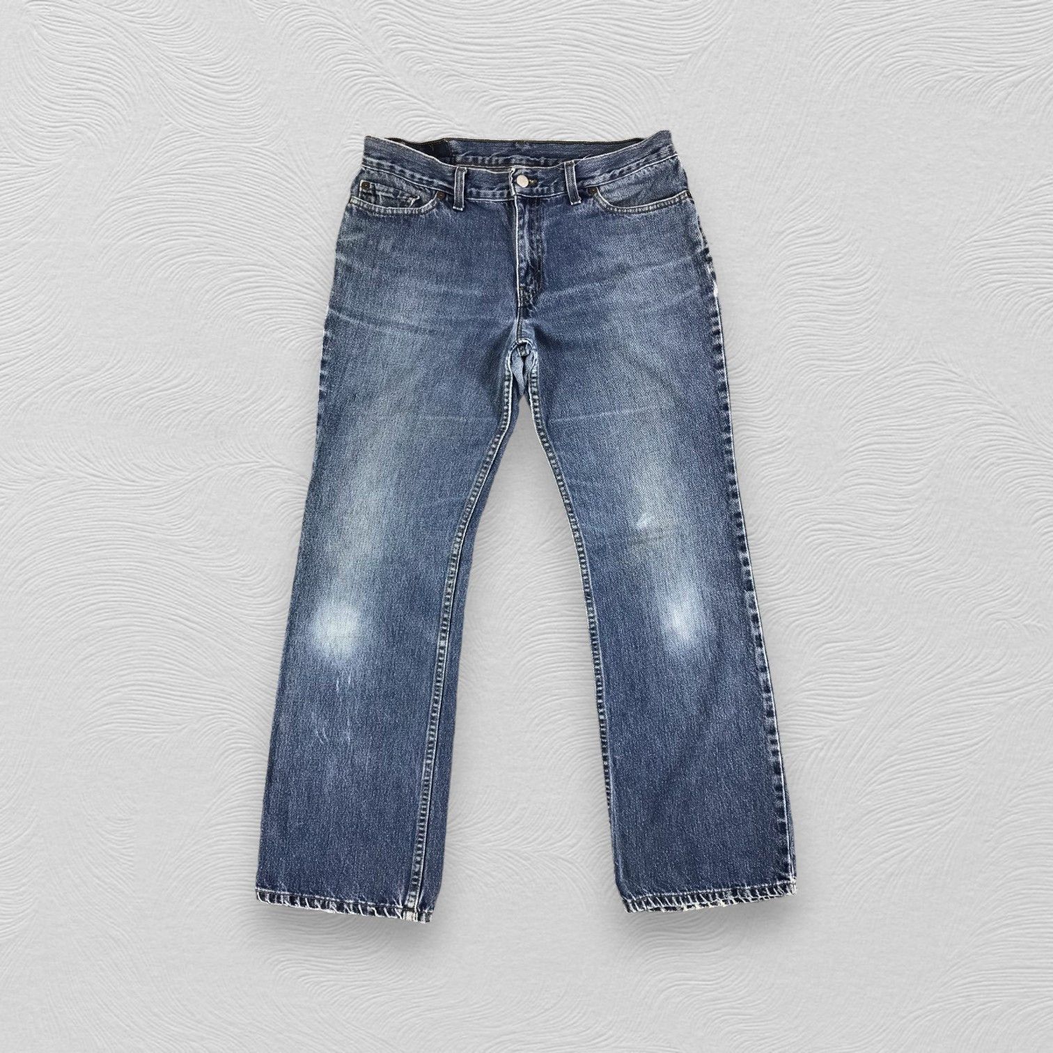 Levi's Vintage Levis 518 Jeans Blue Wash Flare Denim KJ252 Size US 34 / EU 50 - 1 Thumbnail