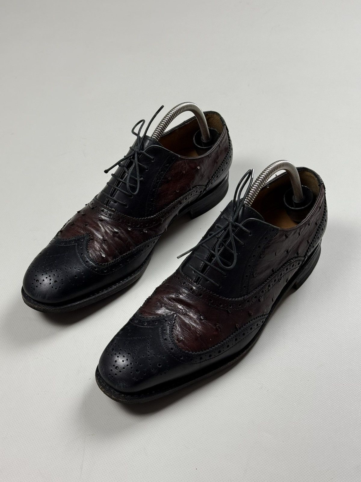 Salvatore Ferragamo Salvatore Ferragamo Ostrich Leather Oxford Dress Shoes Boots Size US 7.5 / EU 40-41 - 12 Thumbnail