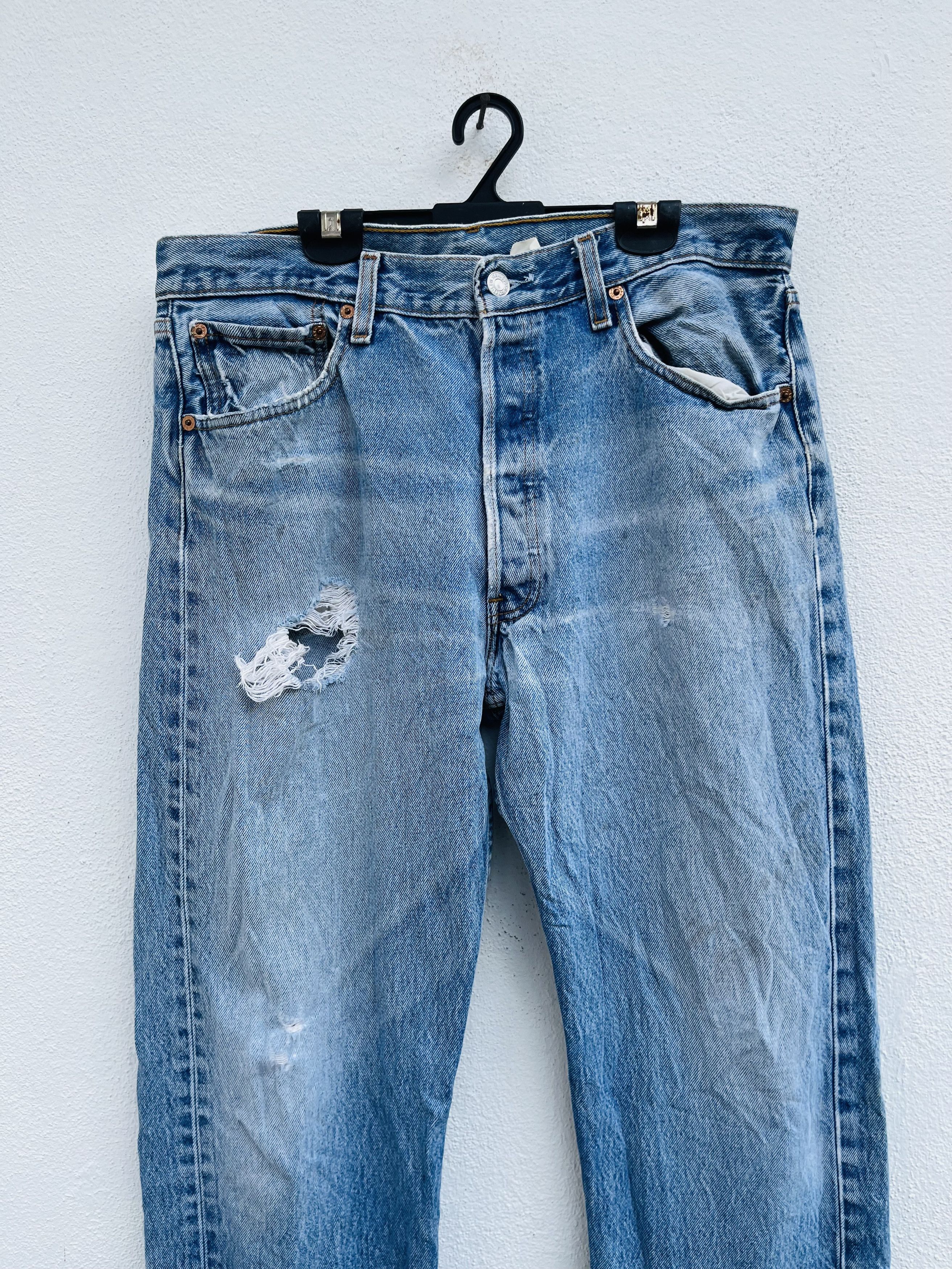Levi's Vintage Clothing × Vintage Vintage 90s Levis Distressed Kurt Cobain Fashion Style Size US 33 - 3 Thumbnail