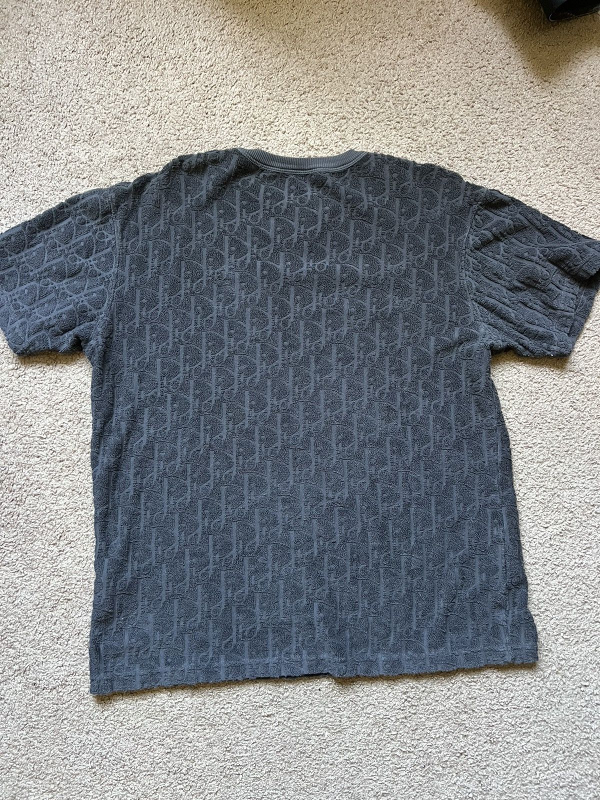 Dior Dior Oblique Monogram Logo Terry Cotton Blue T-shirt Size S Size US S / EU 44-46 / 1 - 9 Thumbnail