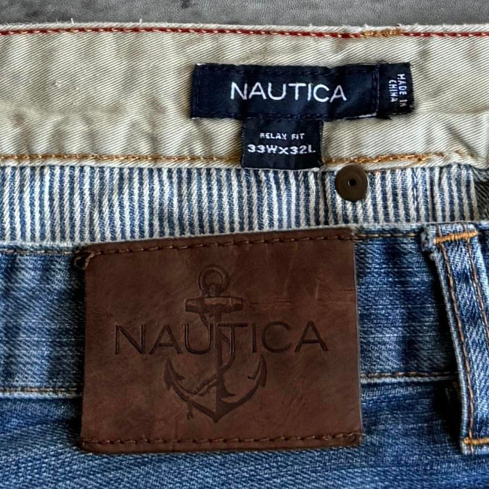 Nautica × Vintage Vintage Y2K Nautica Embroidered Baggy Opium Essential Jeans Size US 33 - 5 Thumbnail