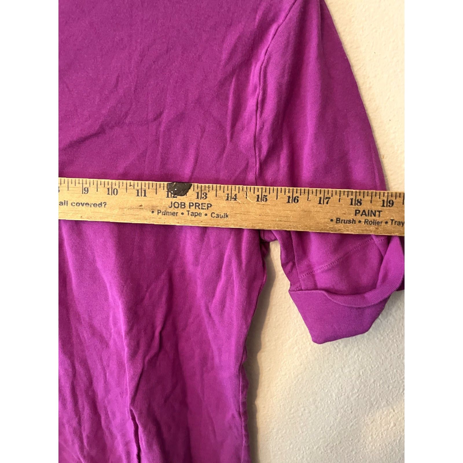 Ralph Lauren Lauren Ralph Lauren T-Shirt Women Large Purple Short Sleeve V-Neck Cotton Size L / US 10 / IT 46 - 5 Thumbnail