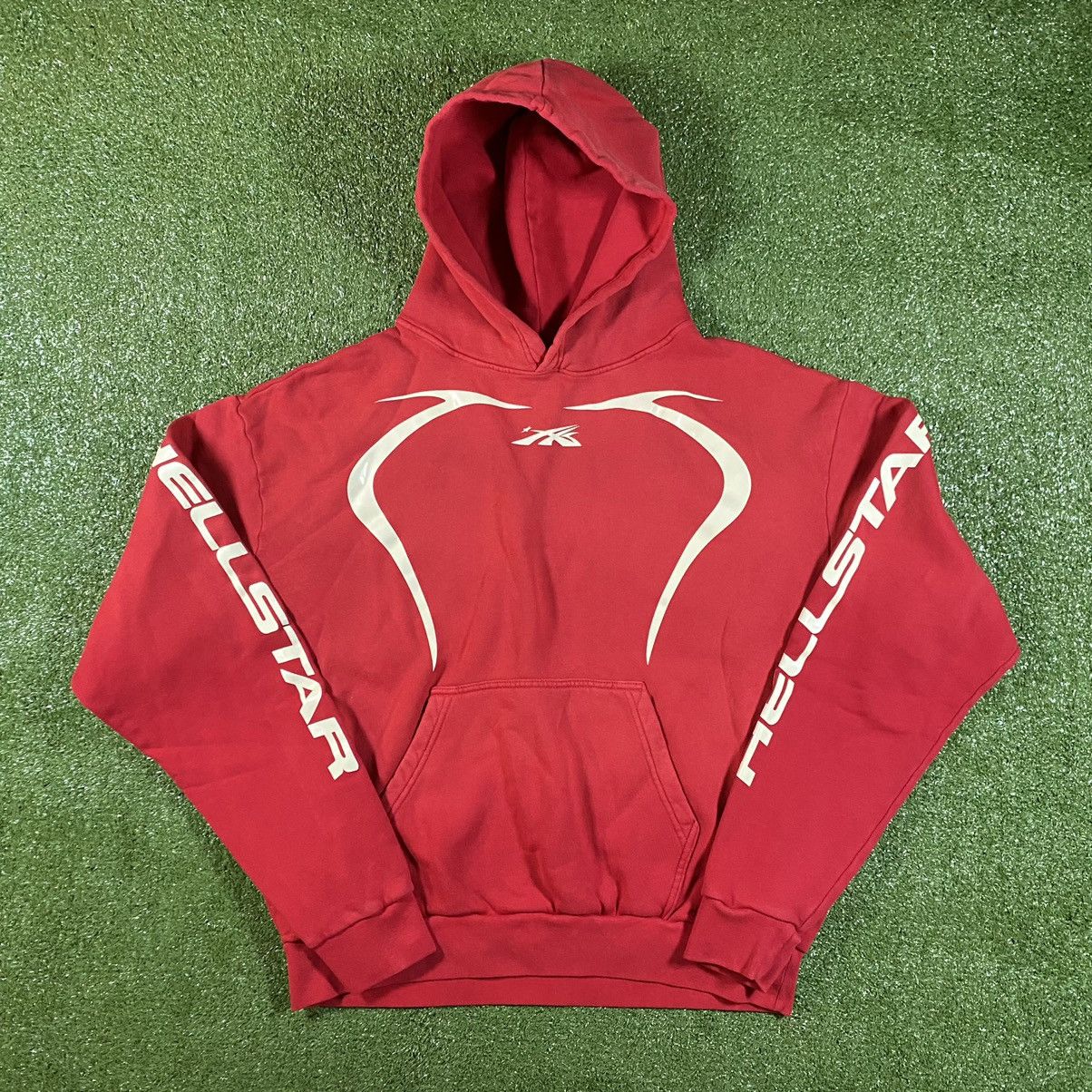 image of Hellstar Red Sports Hoodie, Men's (Size Large)