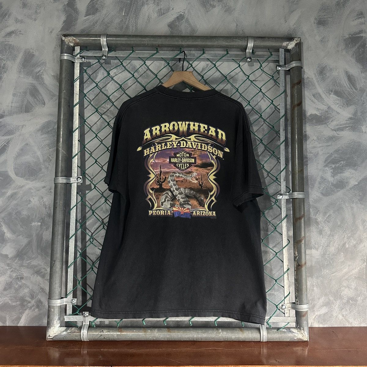 Harley Davidson Vintage Harley Davidson T Shirt Mens XL Black Arizona Size US XL / EU 56 / 4 - 8 Thumbnail