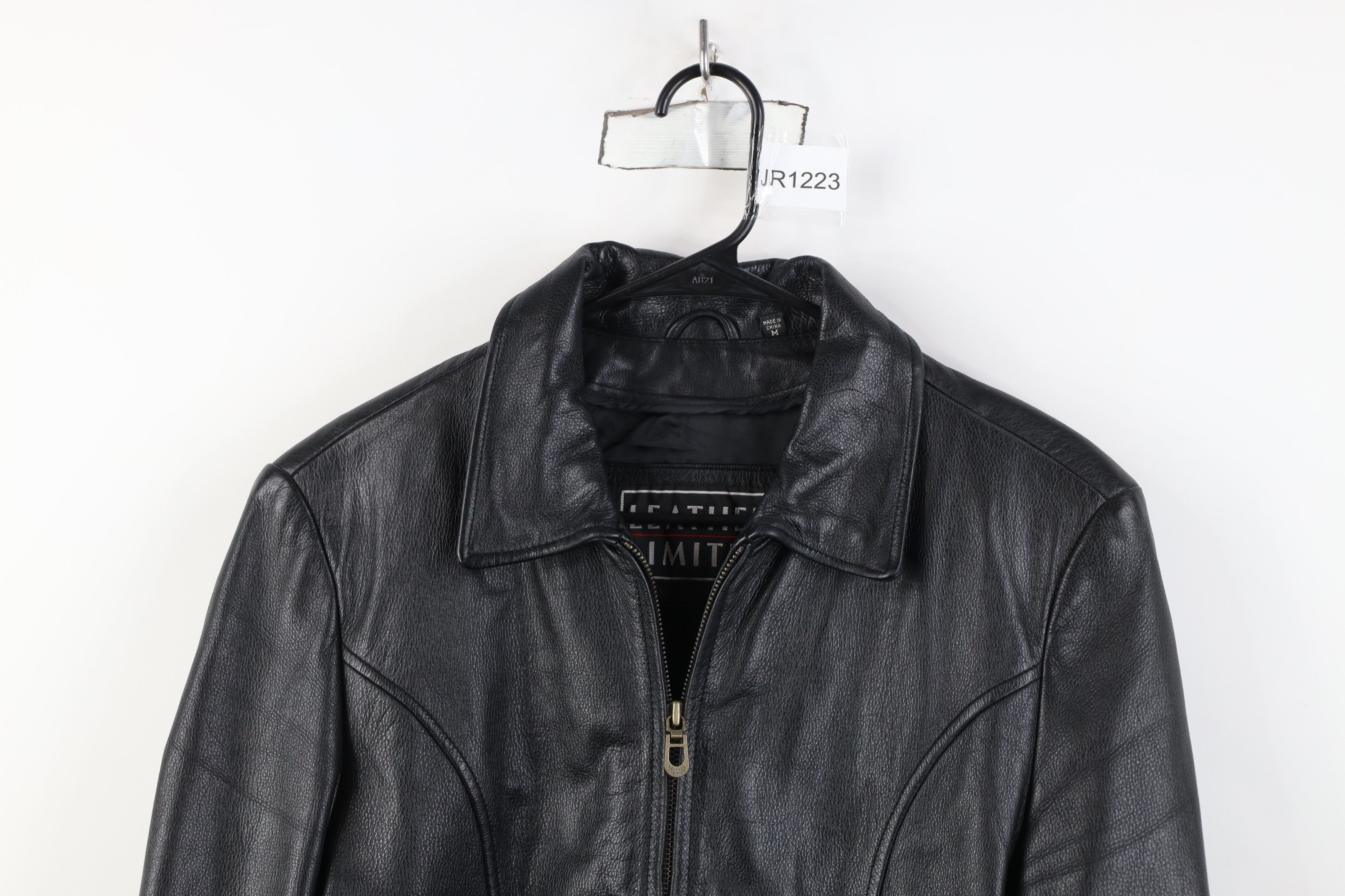 Vintage Vintage 90s Streetwear Leather Full Zip Collared Jacket Size M / US 6-8 / IT 42-44 - 2 Thumbnail