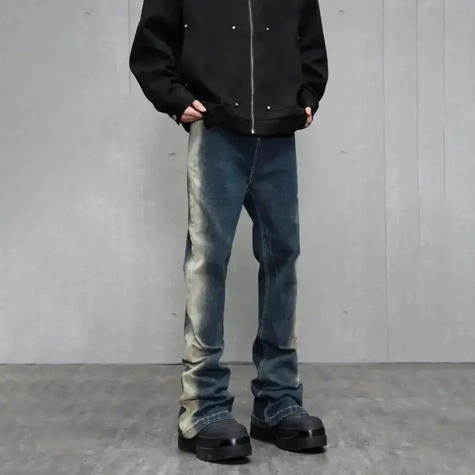 Japanese Brand Skinny Jeans Men Y2k Street Contrast Fashion Casual Slim Size US 32 / EU 48 - 1 Thumbnail