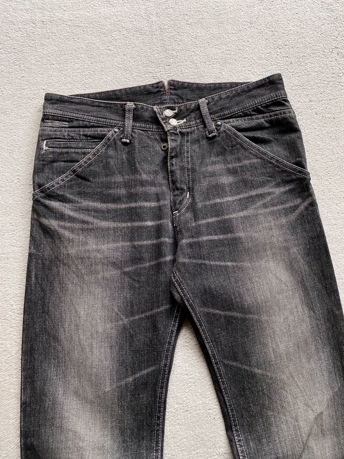If Six Was Nine 💥Sick💥 Roen Wing Denim Flare Jeans Size US 31 - 6 Thumbnail