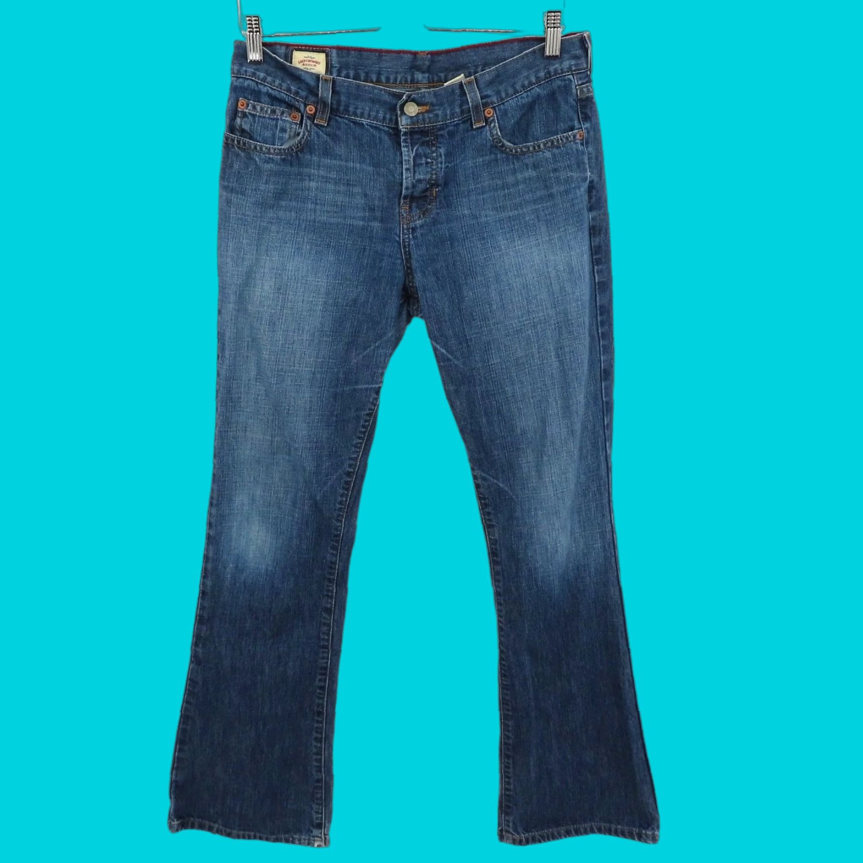 Abercrombie & Fitch VINTAGE Abercrombie & Fitch Jeans Denim Bootcut 6 Blue Cotton Women Regular Jeans 5-Pocket Design Size 28" / US 6 / IT 42 - 1 Thumbnail