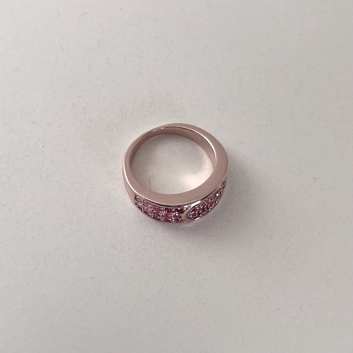 Other 18k rose gold plated pavé belt ring size 8 Size ONE SIZE - 3 Thumbnail