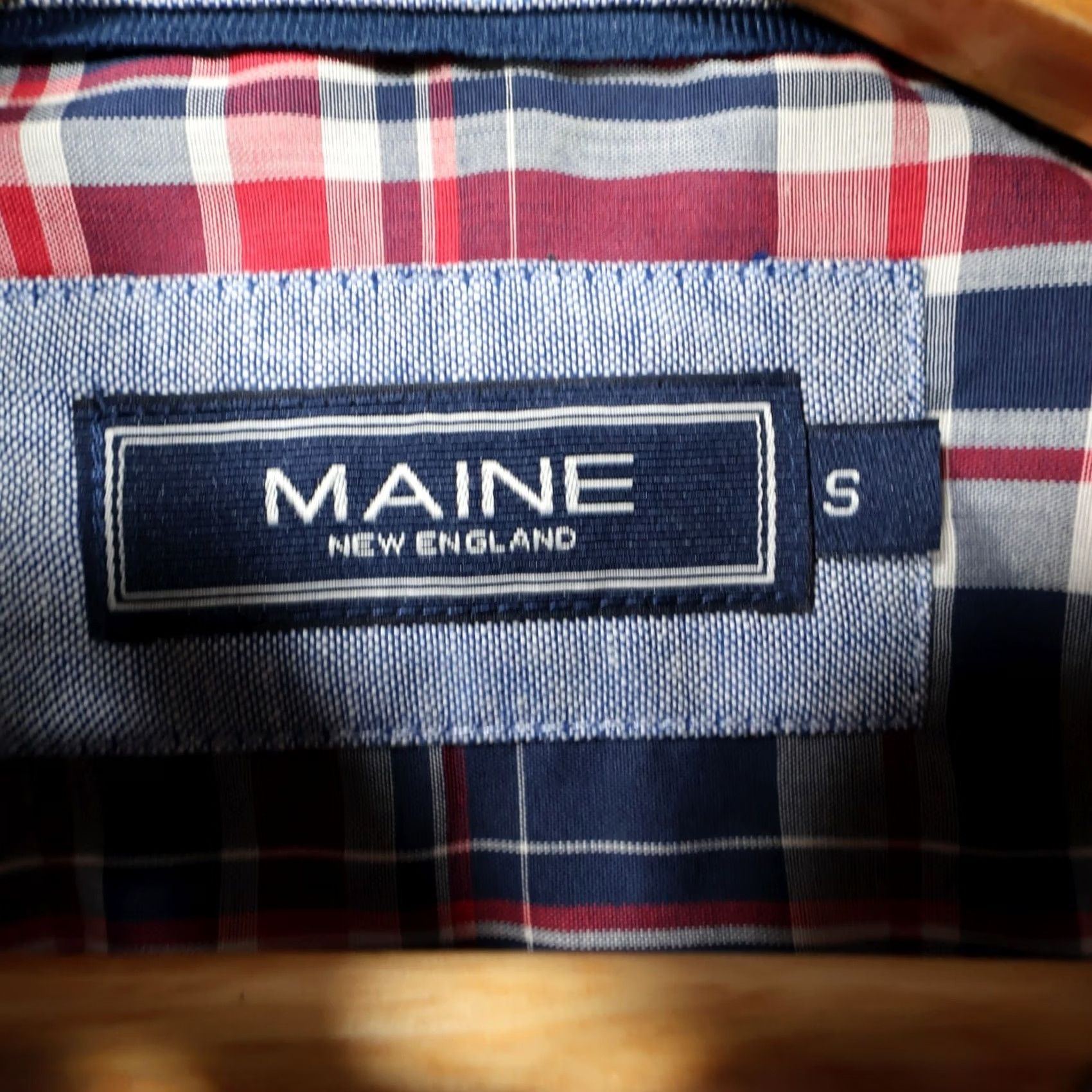 Vintage Maine New England Button Down Shirt Mens Small Blue Red Plaid Excellent Size US S / EU 44-46 / 1 - 7 Thumbnail