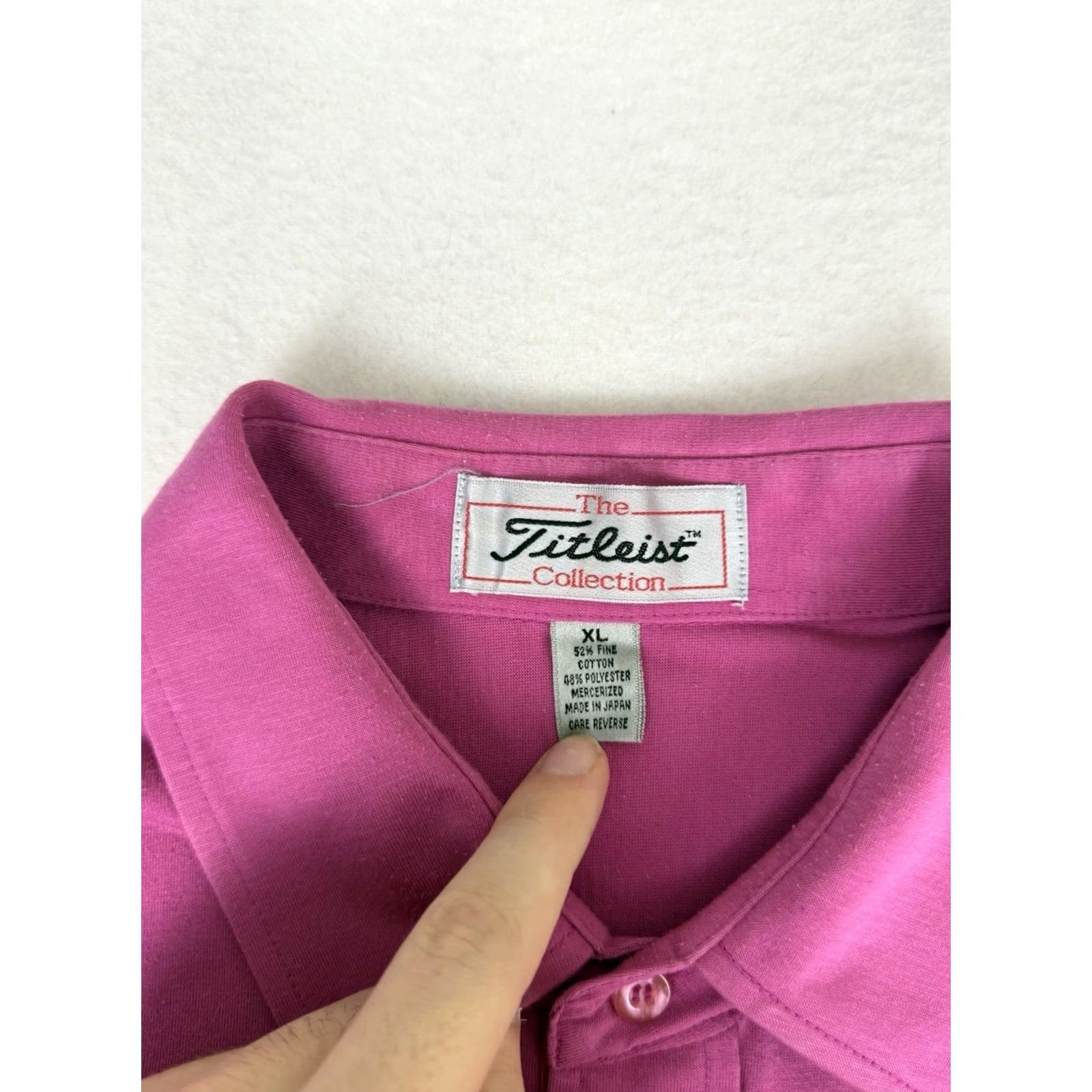 Vintage Titleist Polo Shirt Mens 1XL Pink Golf Pga Short Sleeve Collared Logo Pullover Casual Retro Sports Outdoor Tennis 90s, Men's — image 2 of 6