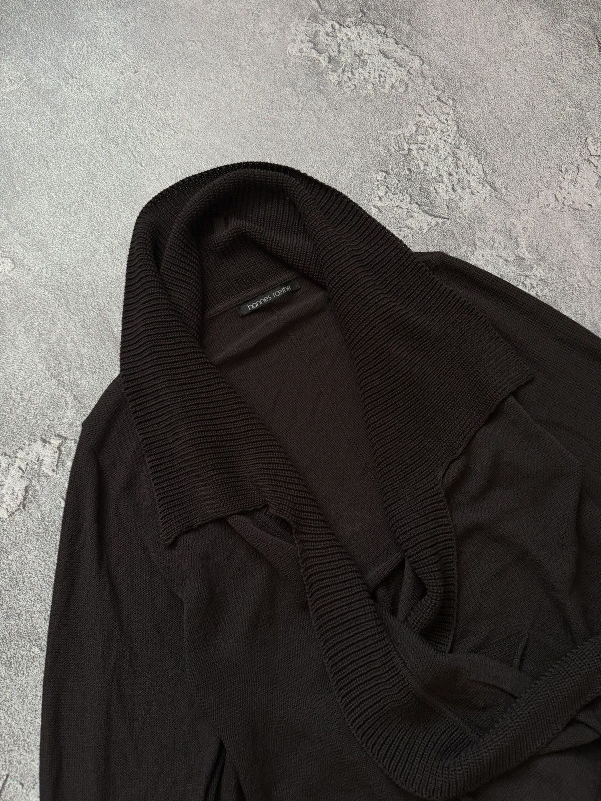 Vintage × hannes roether Hannes Roether XL brown knitwear cape poncho cardigan sweate Size XL / US 12-14 / IT 48-50 - 2 Thumbnail