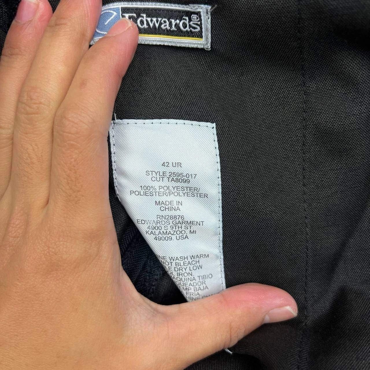 Other Edwards Dress Pants Men 42x30 Flat Front Pocket Uniform Size US 42 / EU 58 - 8 Thumbnail