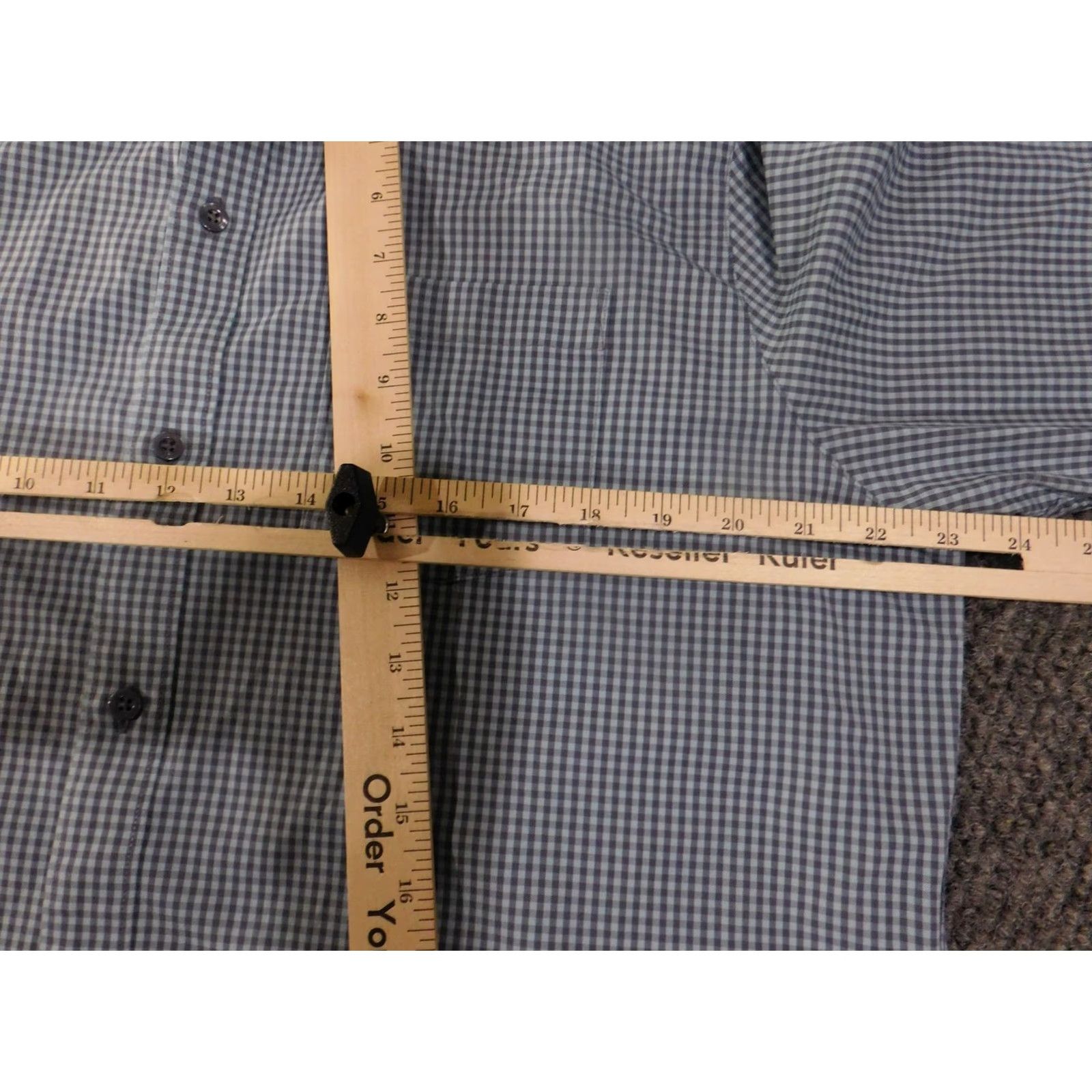TravisMathew Travis Mathew Shirt Mens XL Blue White Checkered Button Up Short Sleeve Size US XL / EU 56 / 4 - 6 Thumbnail