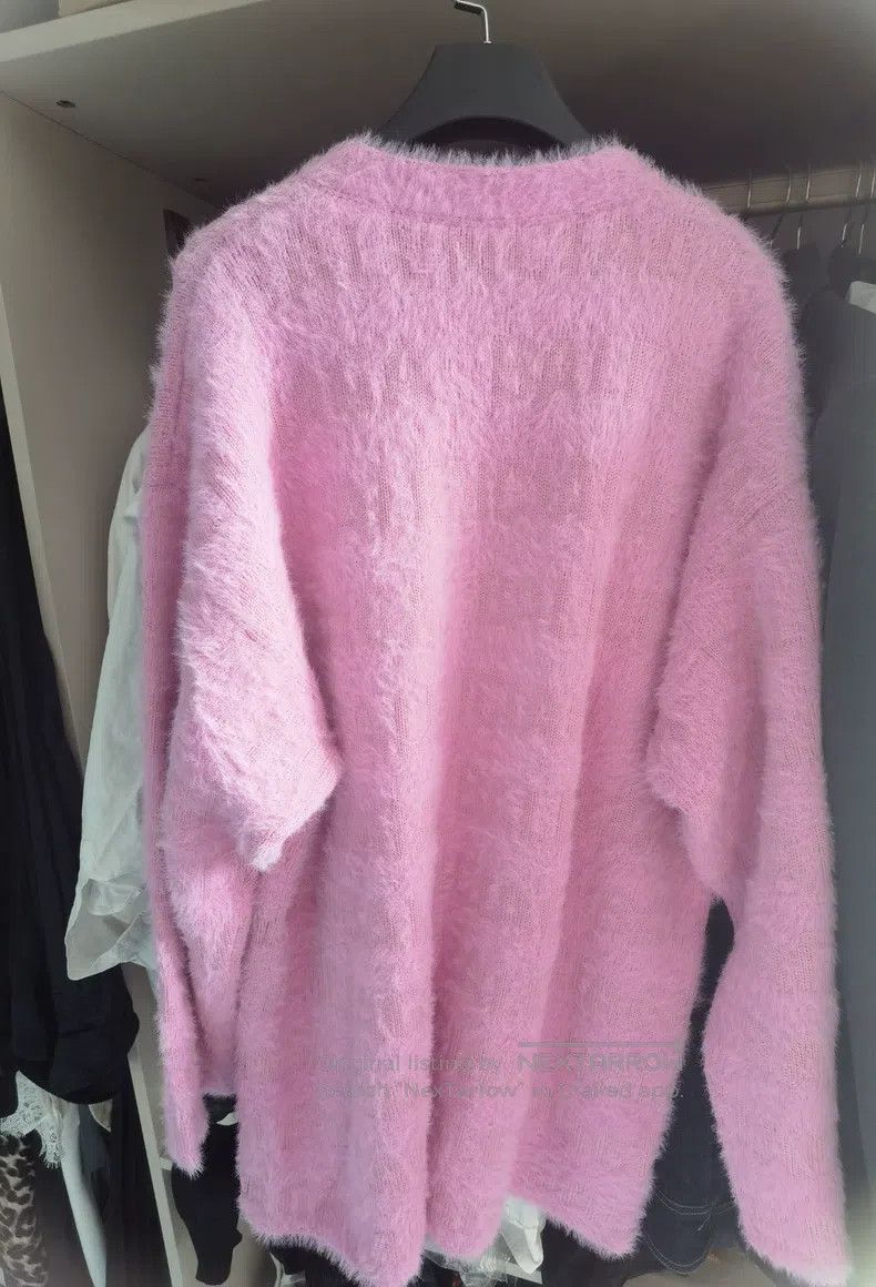 Balenciaga Balenciaga Pink knit logo cardigan Size S / US 4 / IT 40 - 2 Thumbnail