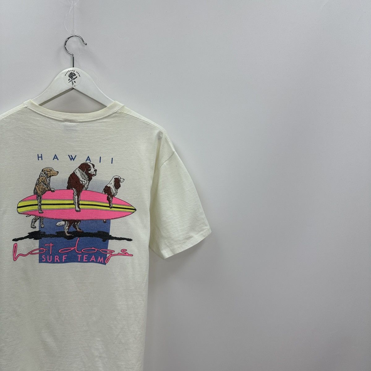 Vintage Vintage 90s Crazy Shirts Hawaii hot dogs surf team tee y2k Size US XL / EU 56 / 4 - 3 Thumbnail