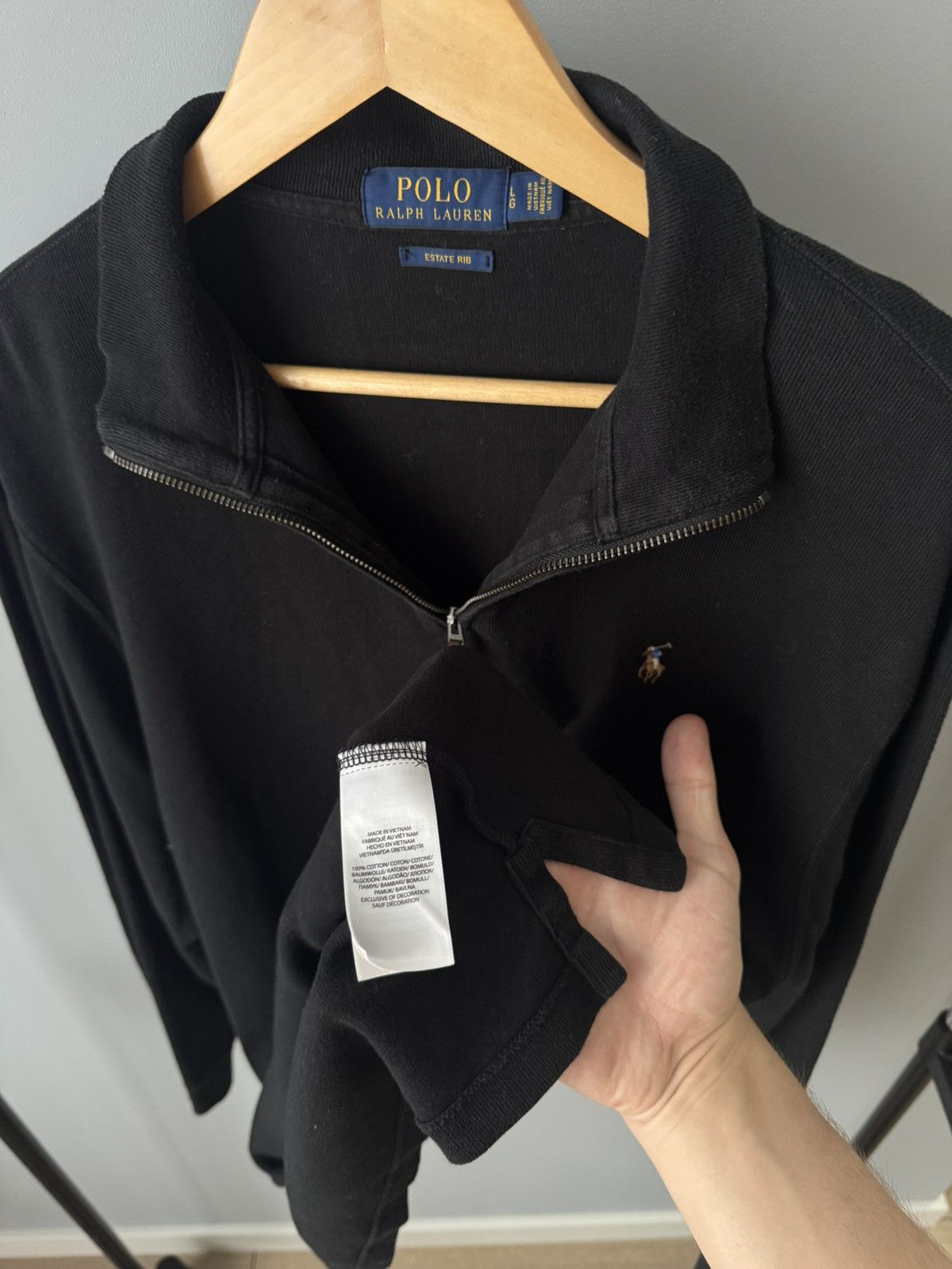 Polo Ralph Lauren Polo Ralph Lauren Vintage 1/3 Zip Sweater Knitwear Black L Size US L / EU 52-54 / 3 - 7 Thumbnail