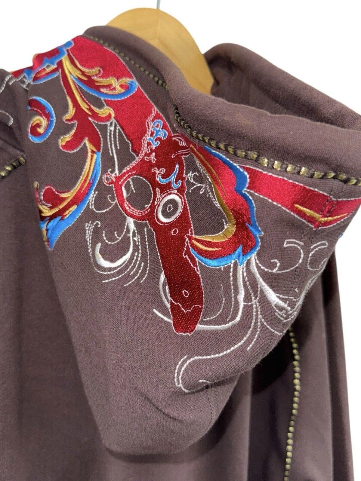 Designer Vintage Artful Dodger Y2K Brown Zip Up Hoodie 4XL Size US 44 / EU 60 - 8 Thumbnail
