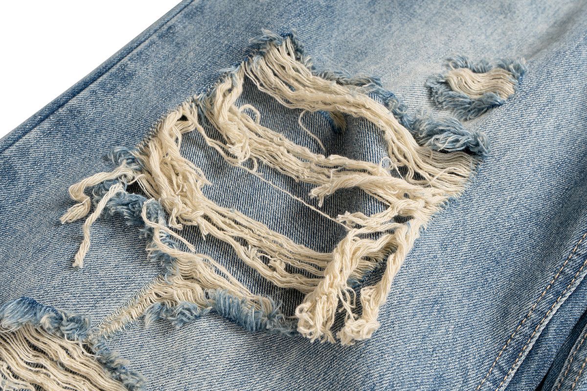 Japanese Brand × Jean High street ripped frayed damage jeans Size US 34 / EU 50 - 9 Thumbnail