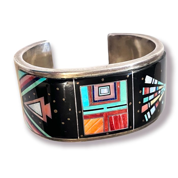 Micro Inlay Bracelet by Erwin Tsosie 5-1/4