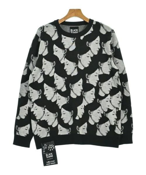 Yohji Yamamoto BLACK scandal yohji yamamoto acrylic black x grey knit Size US XL / EU 56 / 4 - 1 Thumbnail